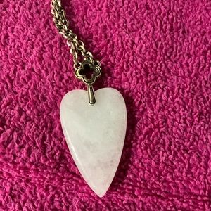 Brighton necklace with white heart pendant.
